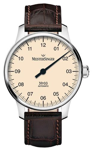 NÂ°03 (38mm) Dial / Leather Strap Watch - MeisterSinger - Modalova