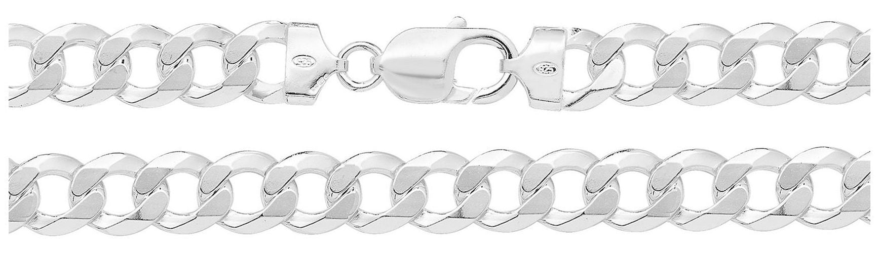 Flat Curb Chain 8" G1071/08 Jewellery - James Moore TH - Modalova