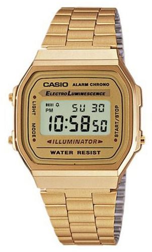 Unisex Plated Retro Digital Collection A168WG-9EF Watch - Casio - Modalova