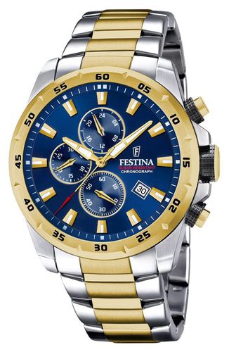 Men's Chronograph | Dial | Two Tone Bracelet Watch - Festina - Modalova