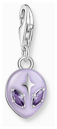 Alien Face Charm Pendant Purple Enamel Purple Jewellery - Thomas Sabo - Modalova