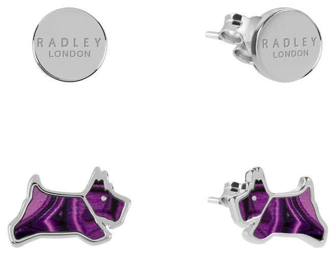 Radley Silver Plated Round Disc and Purple Jewellery - Radley Jewellery - Modalova