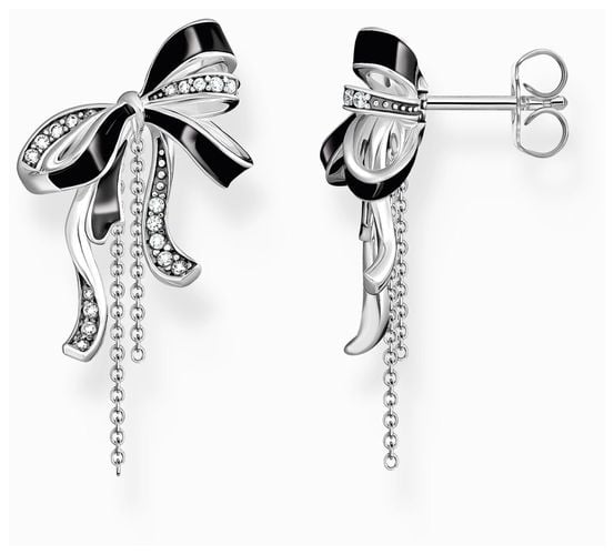 Lovely Romance Bow Earrings Crystal-Set Sterling Jewellery - Thomas Sabo - Modalova