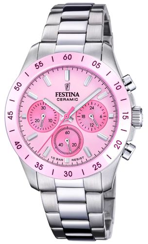 Ceramic Chronograph (39mm) Dial / Stainless Watch - Festina - Modalova