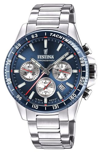 Chronograph Blue Dial Stainless Steel F20560/2 Watch - Festina - Modalova