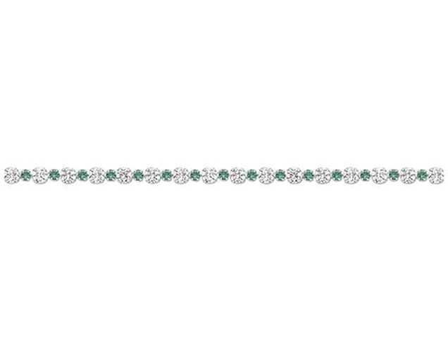 Ladies Green CZ Bracelet Jewellery - James Moore TH - Modalova