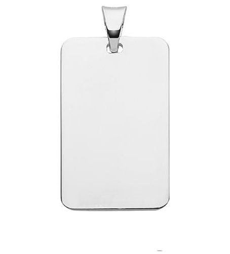 Silver Rectangle Disc Pendant G61039 Jewellery - James Moore TH - Modalova