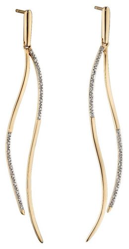 Diamond Drop Statement Jewellery - Elements Gold - Modalova