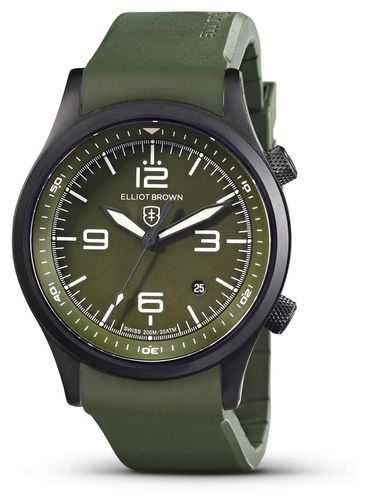 Canford Quartz (44mm) Matt Dark Olive Watch - Elliot Brown - Modalova