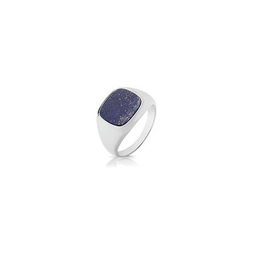 Silver Lapis Signet Ring Size T G7545L Jewellery - James Moore TH - Modalova