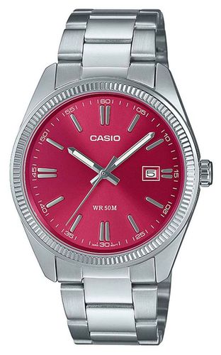 MTP Series Analogue Quartz (38.5mm) Cherry Sunray Watch - Casio - Modalova