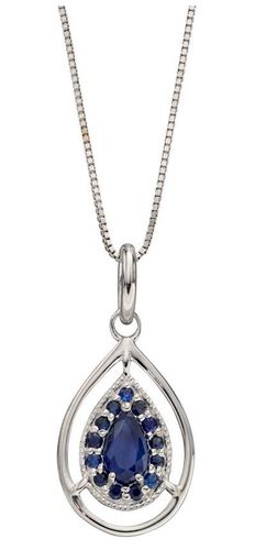 Sapphire Tear Drop Pend GP2271L Jewellery - Elements Gold - Modalova