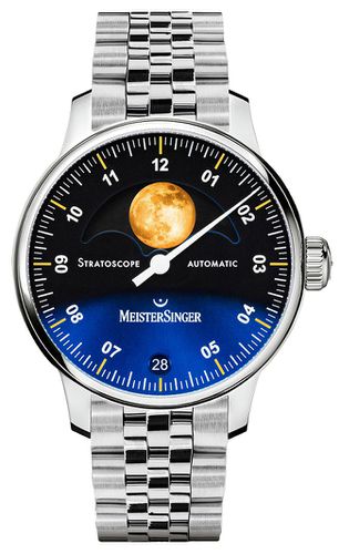 Stratoscope (43mm) Dial / Stainless Steel Watch - MeisterSinger - Modalova