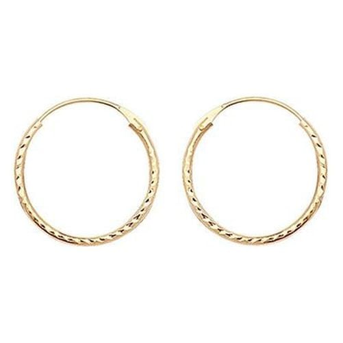 K Yellow Gold 10 mm Hinged Sleepers ES317 Jewellery - James Moore TH - Modalova