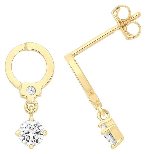 Circle Cubic Zirconia Drop Jewellery - James Moore TH - Modalova