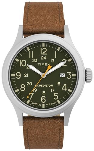 Men's Expedition Scout Dial Leather Strap Watch - Timex - Modalova