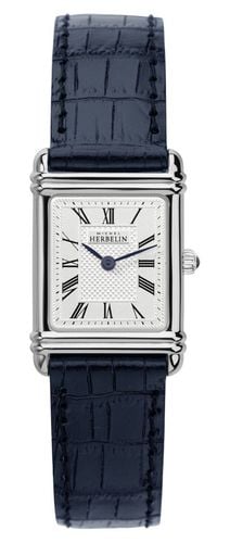 Art DÃ©co Leather Strap 17478AP08BL Watch - Herbelin - Modalova