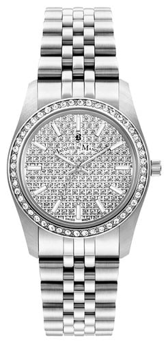 Inspiration Glamour (34mm) Pave Watch - Jacques Du Manoir - Modalova