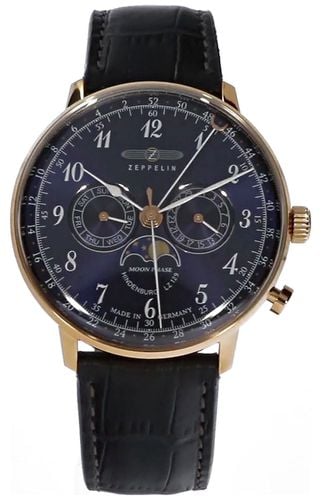 LZ 129 Hindenburg Moonphase (40mm) Night Dial Watch - Zeppelin - Modalova