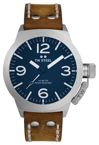 Canteen (45mm) Dial / Italian Leather Watch - TW Steel - Modalova