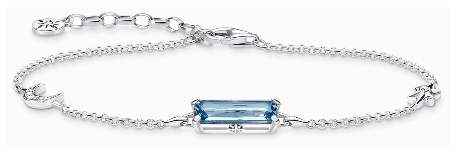 Aquamarine-Coloured Stone With Moon And Star Jewellery - Thomas Sabo - Modalova