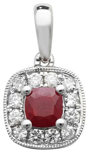 K Gold Diamond and Ruby Cushion Jewellery - James Moore TH - Modalova