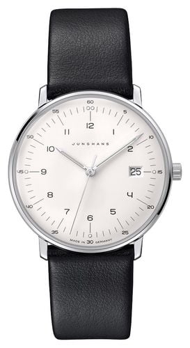 Max bill Damen (32.7mm) White Dial / Leather Watch - Junghans - Modalova