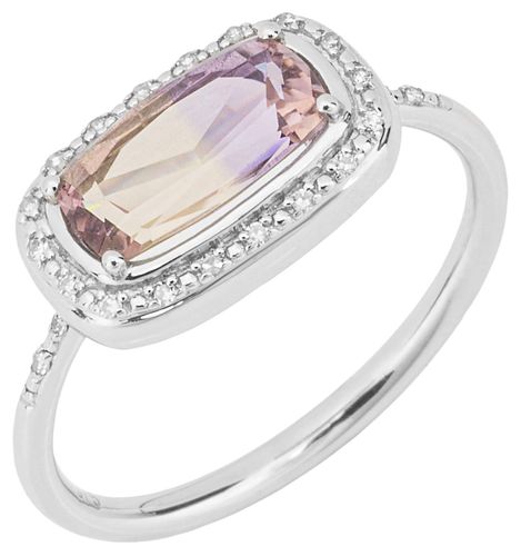 Diamond and Ametrine Elongate Jewellery - Elements Gold - Modalova