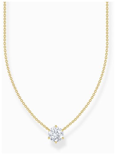 Zirconia Solitaire Gold-Plated Sterling Jewellery - Thomas Sabo - Modalova