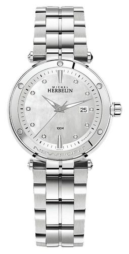 Newport Diamond (35mm) Mother-of-Pearl Dial / Watch - Herbelin - Modalova