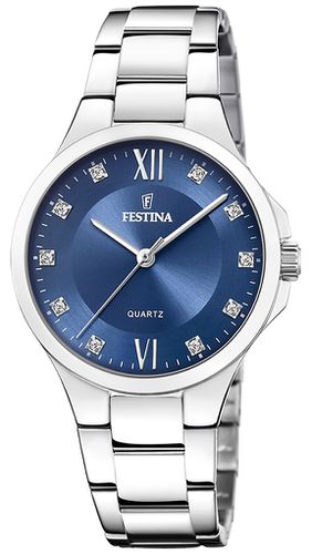 Ladies Steel With CZ Set & Steel Bracelet Watch - Festina - Modalova