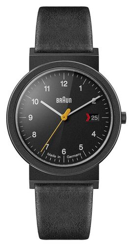 Men's Classic Leather Strap Dial Watch - Braun - Modalova