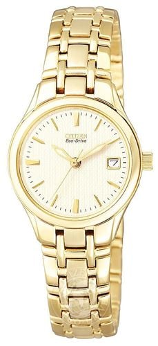 Women's Gold Plated Stainless Steel Eco-Drive EW1262 Watch - Citizen - Modalova