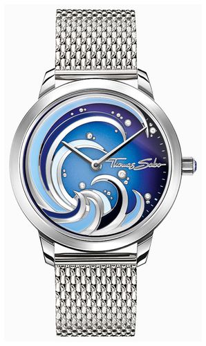 Ocean Vibes (33mm) Wave Dial / Stainless Watch - Thomas Sabo - Modalova