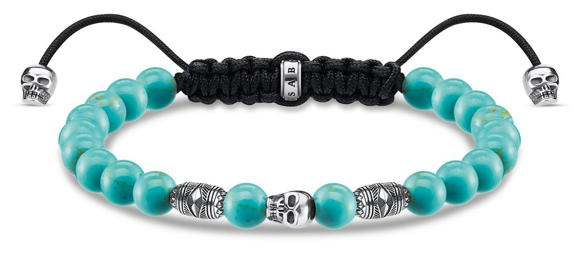 Rebel At Heart | Turquoise Beaded Skull Bracelet Jewellery - Thomas Sabo - Modalova