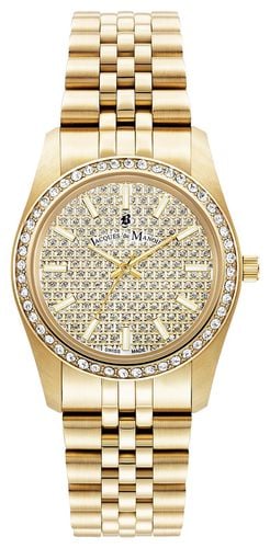 Inspiration Glamour (34mm) Pave Dial Watch - Jacques Du Manoir - Modalova