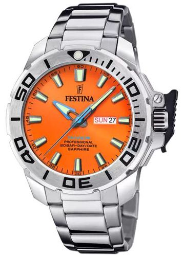 Men's Diver (46.3mm) Dial / Stainless Steel Watch - Festina - Modalova