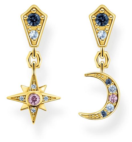 Royalty Moon and Star Gold Plated Drop Earrings Jewellery - Thomas Sabo - Modalova