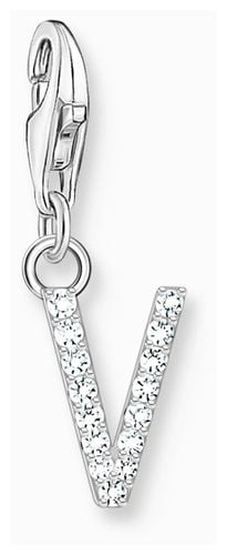 Charm Pendant Letter V With Stones Jewellery - Thomas Sabo - Modalova