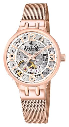 Ladies -Toned Auto W/Mesh Watch - Festina - Modalova