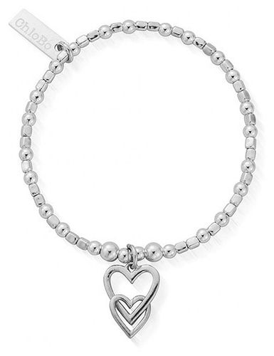 Children's Mini Cube Interlocking Love Heart Bracelet Jewellery - ChloBo - Modalova