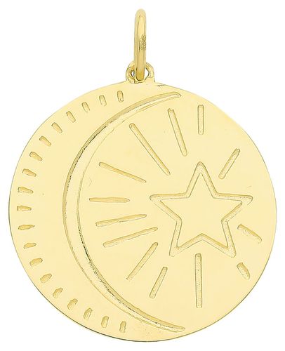 Moon and Stars Engraved Disc Jewellery - James Moore TH - Modalova