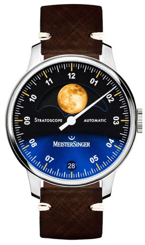 Stratoscope (43mm) Dial / Leather Watch - MeisterSinger - Modalova