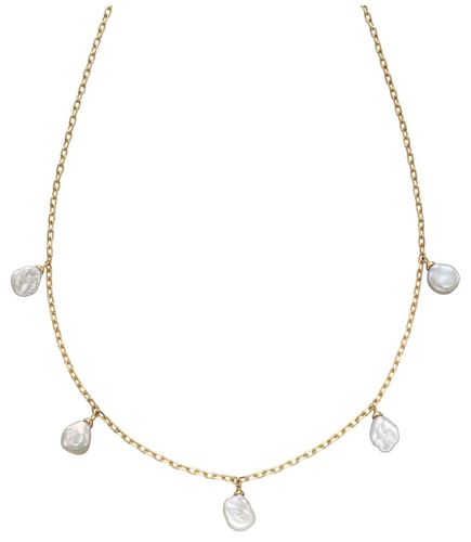 Ct Gold Keshi Pearl Charm Necklace GN345 Jewellery - Elements Gold - Modalova