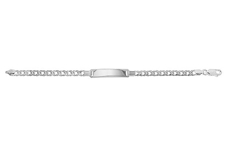 Silver Babies Double Curb ID Bracelet G2102 Jewellery - James Moore TH - Modalova