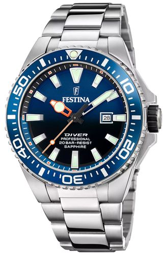 Diver Professional (45.7mm) Dial / Stainless Watch - Festina - Modalova