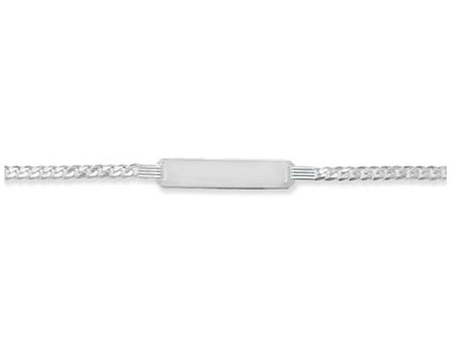 Silver Curb ID Baby Bracelet G2452 Jewellery - James Moore TH - Modalova