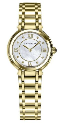 Women's Galet (28mm) Mother-of-Pearl Diamond-Set Watch - Herbelin - Modalova