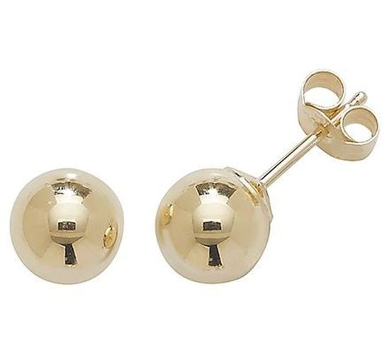 Ct Gold 6mm Ball Stud Earrings ES204YG Jewellery - James Moore TH - Modalova