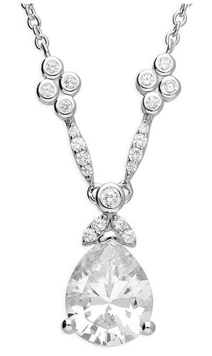 Pear Drop CZ Necklace H6990/S Jewellery - James Moore - Modalova
